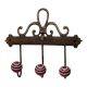 Cherry White Strip Ceramic Iron Hooks